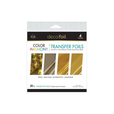  Deco Foil - Harmony Packs - Transfer Foils - Shades of Gold - 6&quot; x 6&quot; - 20pcs - 5424