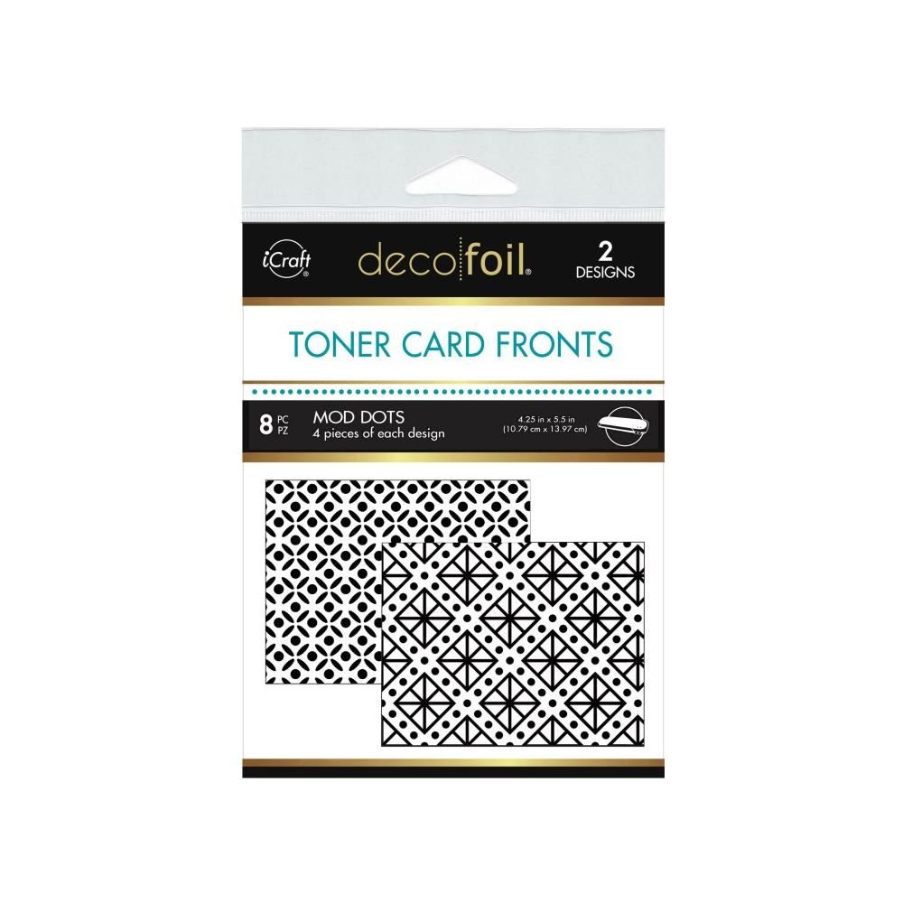 iCraft - Deco Foils - Card Fronts - Mod Dots - 4.25&quot; x 5.5&quot; - 5688 - 8pcs