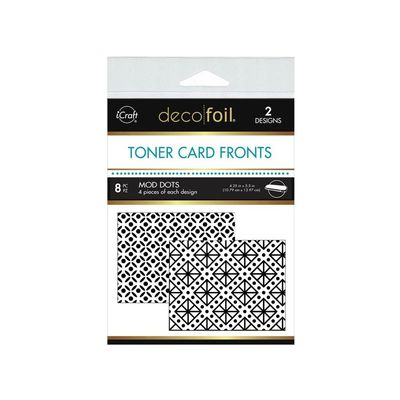 iCraft - Deco Foils - Card Fronts - Mod Dots - 4.25&quot; x 5.5&quot; - 5688 - 8pcs