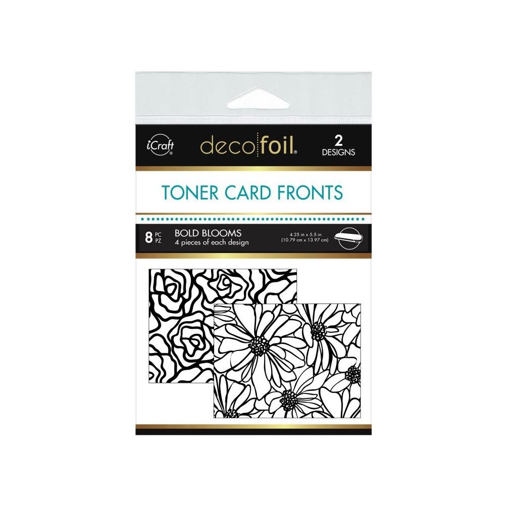 iCraft - Deco Foils - Card Fronts - Bold Blooms - 4.25&quot; x 5.5&quot; - 5687 - 8pcs