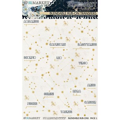 49 &amp; Market - Starlight Dreams Collection - Rub On Transfer Set - Blendable - DSD30679- 6&quot; x 8&quot; - 3 sheets