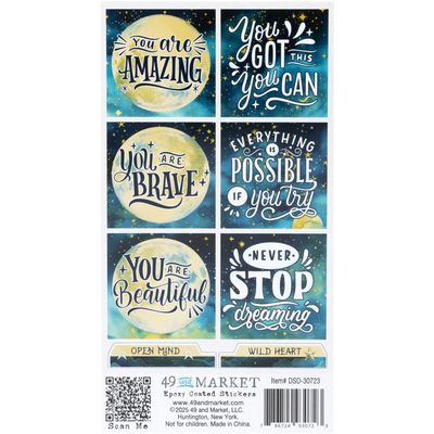 49 &amp; Market - Starlight Dreams Collection - Wishing Bubbles - Epoxy Stickers - DSD30723