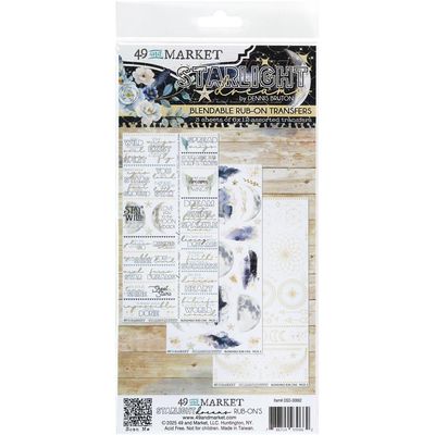 49 &amp; Market - Starlight Dreams Collection - Rub On Transfer Set - Blendable - DSD30662 - 6&quot; x 12&quot; - 3 sheets