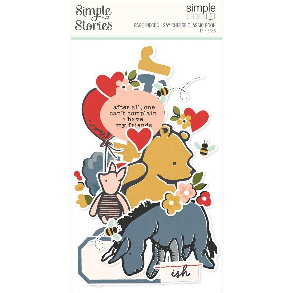 Simple Stories - Say Cheese Classic Pooh Collection - Page Pieces - 23931 - 15 pcs