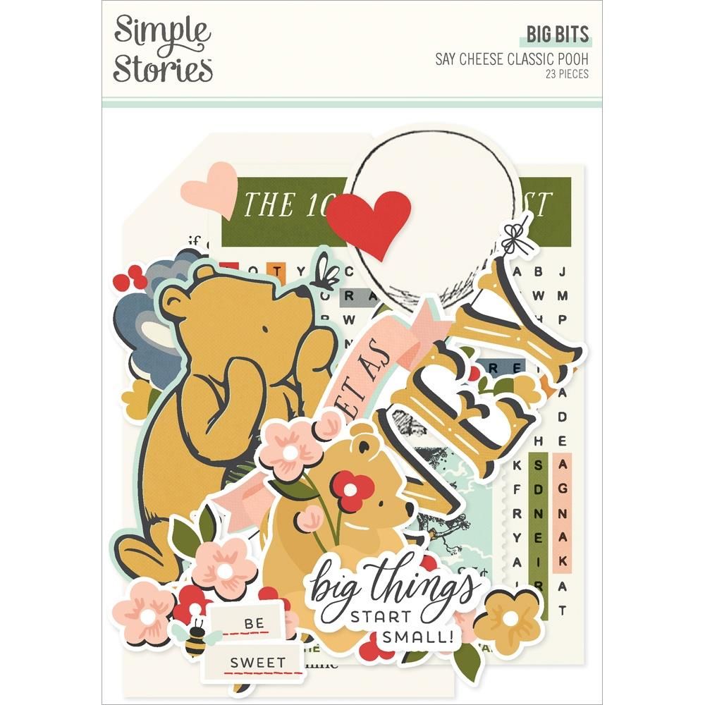 Simple Stories - Say Cheese Classic Pooh Collection - Die Cuts - Big Bits - 23925 - 23 pcs