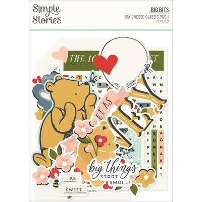 Simple Stories - Say Cheese Classic Pooh Collection - Die Cuts - Big Bits - 23925 - 23 pcs