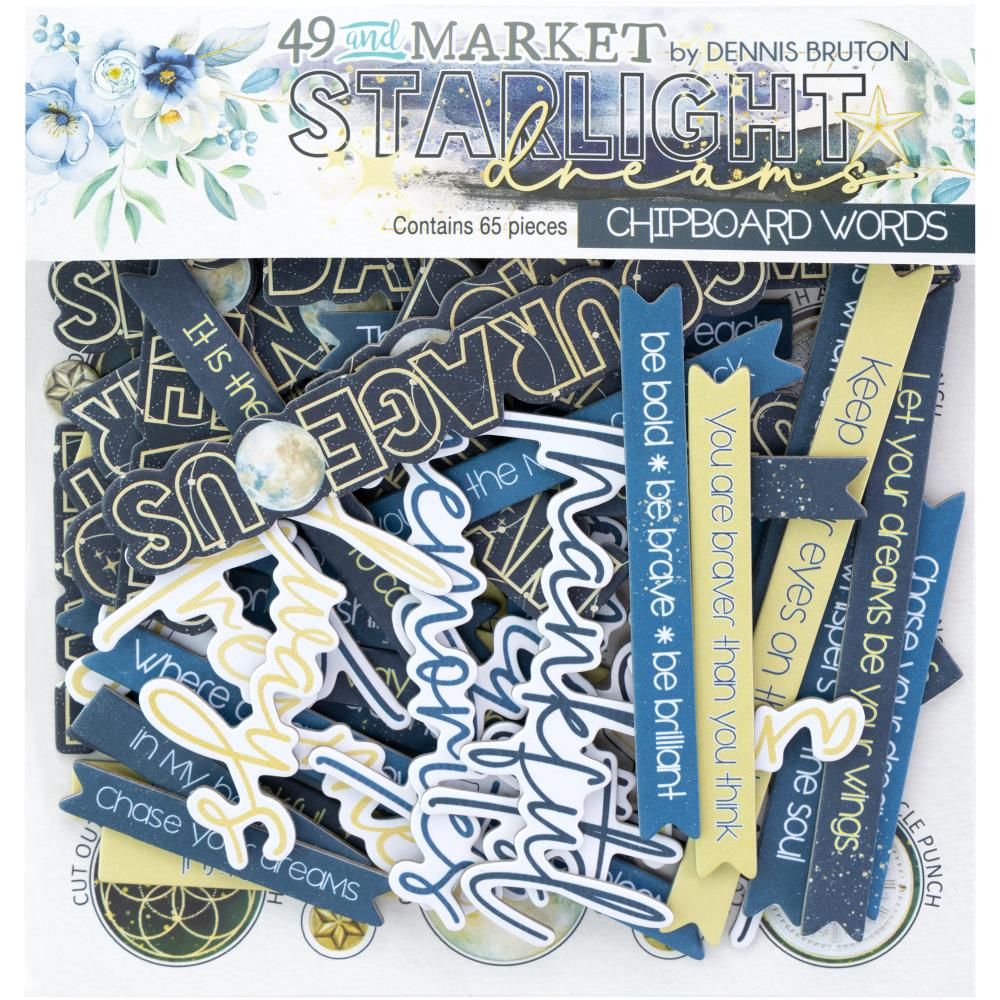 49 &amp; Market - Starlight Dreams Collection - Chipboard Word Set - DSD30709