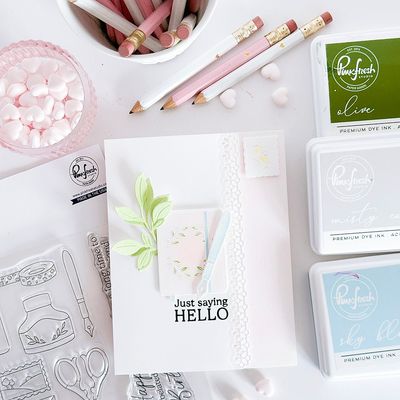 PinkFresh Studio - Pure Bliss Collection - Classic Correspondence - Die Set - 267825 - 5 pcs