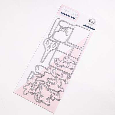 PinkFresh Studio - Pure Bliss Collection - Classic Correspondence - Die Set - 267825 - 5 pcs