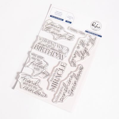 PinkFresh Studio - Pure Bliss Collection - You Are My Rainbow - Clear Polymer Stamp - 4&quot; x 6&quot; - 271025 - 8 pcs