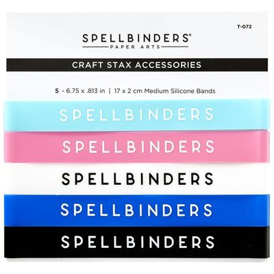 Spellbinders Paper Arts - Accessories - Craft Stax - Silicone Bands - Medium - 5 Assorted Colours - T-072