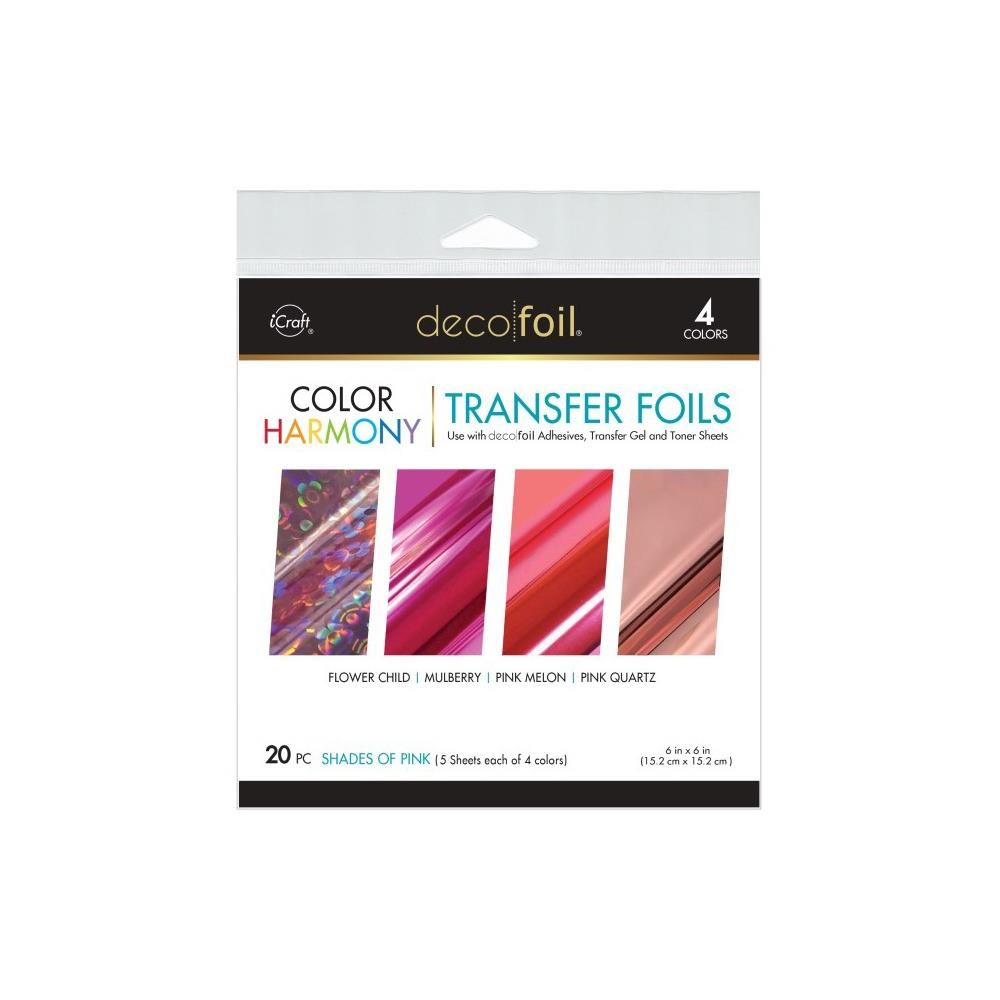  Deco Foil - Harmony Packs - Transfer Foils - Shades of Pink - 6&quot; x 6&quot; - 20pcs - 5416