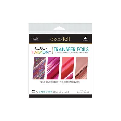  Deco Foil - Harmony Packs - Transfer Foils - Shades of Pink - 6&quot; x 6&quot; - 20pcs - 5416