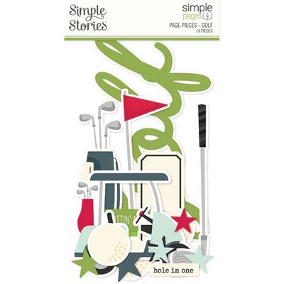 Simple Stories - Page Pieces - Golf - 15937 - 16pcs