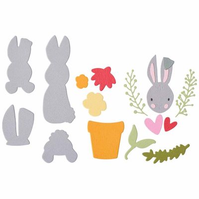 Sizzix &amp; Catherine Pooler - Bunny Bits &amp; Blooms #2 Collection - Dies - 666795 - 17 pcs