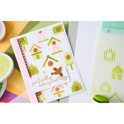 Sizzix &amp; Catherine Pooler - Good Place To Land Collection Collection - Layered Stencils - 666802 - 17 pcs