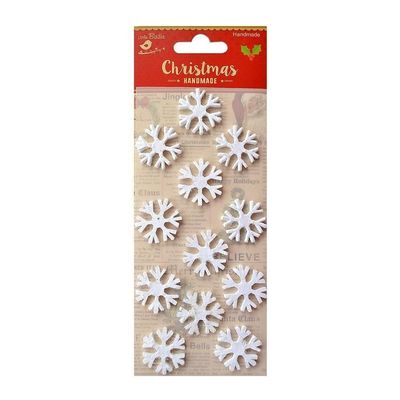Little Birdie - Foam stickers - Snowflakes - CR41309 -12 pcs