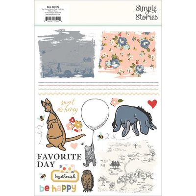 Simple Stories - Say Cheese Classic Pooh Collection - Rub On Transfers - 6" x 8" - 23926 - 2 Sheets