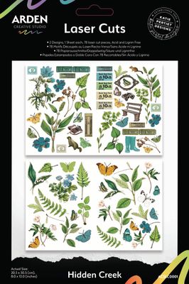 Arden Creative Studio - Hidden Creek Collection - Designed By Katie Pertiet - Laser Cuts - 8&quot; x 10&quot; -  78 pcs
