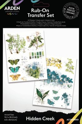 Arden Creative Studio - Hidden Creek Collection - Designed By Katie Pertiet - Rub On Transfers - 6&quot; x 8&quot; - 2 sheets