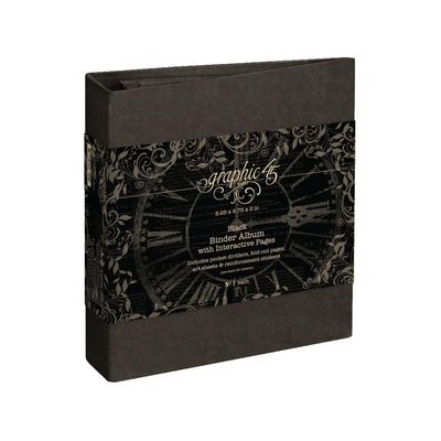 Graphic 45 - Staples Binder Album - Inc Interactive Pages - Black - 8.25&quot; x 8.75&quot; x 2&quot; - G4503001