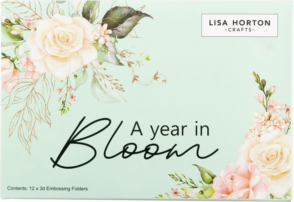 Lisa Horton Crafts - Embossing Folders - A Year In Bloom - Limited Edition Set - LCEHF - 12 pcs