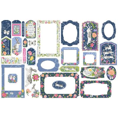 Graphic 45 - Spring Is In The Air Collection - Chipboard Frames &amp; Tags Set - 4502978