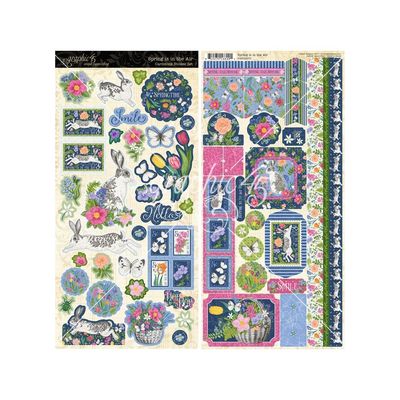 Graphic 45 - Spring Is In The Air Collection - Sticker Sheets - 6&quot; x 12&quot; - 4502976
