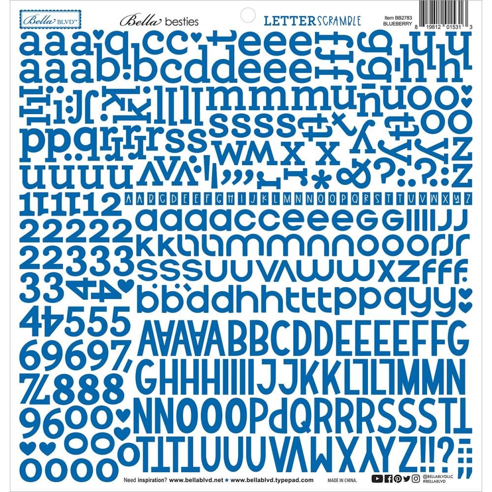 Bella BLVD - Bella Besties - Letter Scrambles - Blueberry - 12&quot; x 12&quot; - BB2783