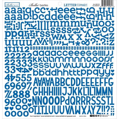 Bella BLVD - Bella Besties - Letter Scrambles - Blueberry - 12&quot; x 12&quot; - BB2783
