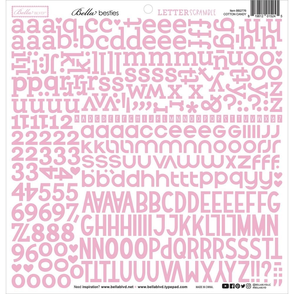 Bella BLVD - Bella Besties - Letter Scrambles - Cotton Candy - 12&quot; x 12&quot; - BB2776