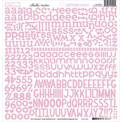 Bella BLVD - Bella Besties - Letter Scrambles - Cotton Candy - 12&quot; x 12&quot; - BB2776