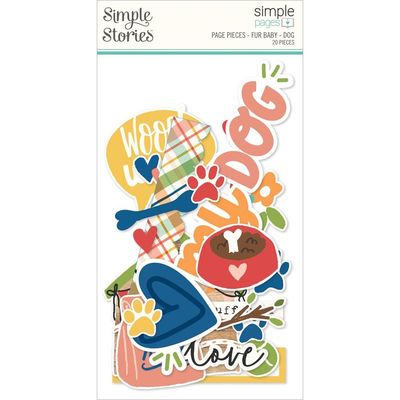 Simple Stories - Fur Baby Collection - Dog - Page Pieces - 24012 - 20 pcs