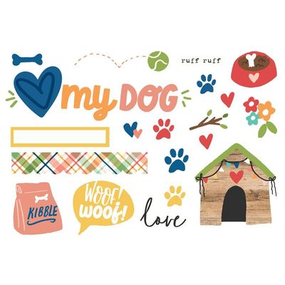 Simple Stories - Fur Baby Collection - Dog - Page Pieces - 24012 - 20 pcs