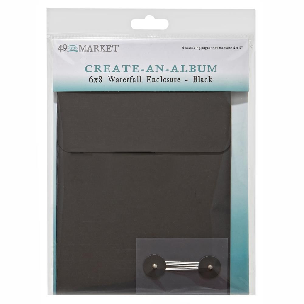 49 &amp; Market - Create An Album Inserts - Page Inserts - Waterfall 6&quot; x 8&quot; - Black - CAA23909