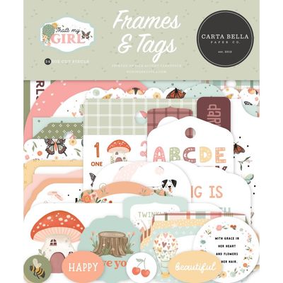 Carta Bella - That&#39;s My Girl Collection - Frames &amp; Tags - CBG418025