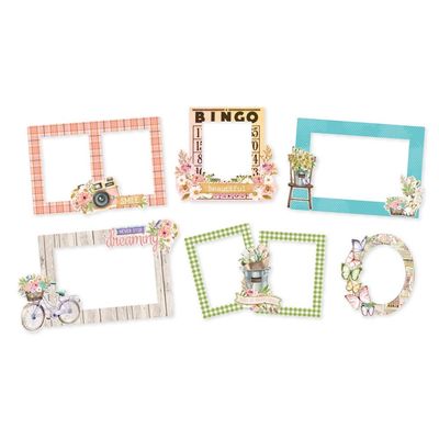 Simple Stories - Simple Vintage Flower Shoppe Collection - Chipboard Frames Set - 24226 - 6 pcs
