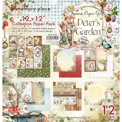 Memory Place - Peter&#39;s Garden Collection - 12 x 12 - Paper Pack - MP-61558 - 12 sheets