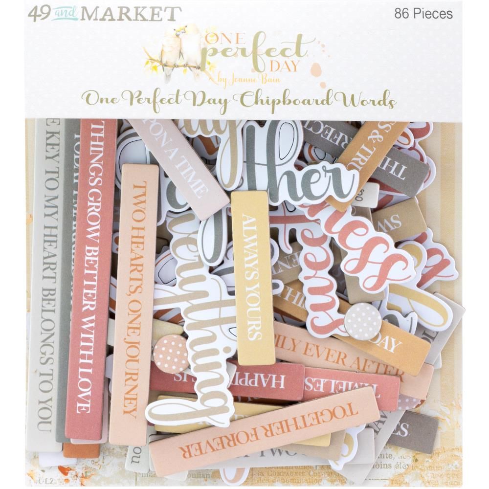 49 &amp; Market - One Perfect Day Collection - Chipboard Words - OFD30952 - 86 pcs