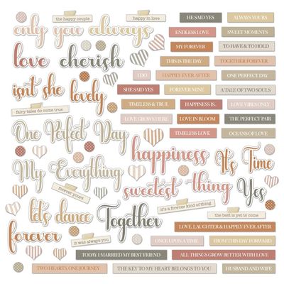 49 &amp; Market - One Perfect Day Collection - Chipboard Words - OFD30952 - 86 pcs