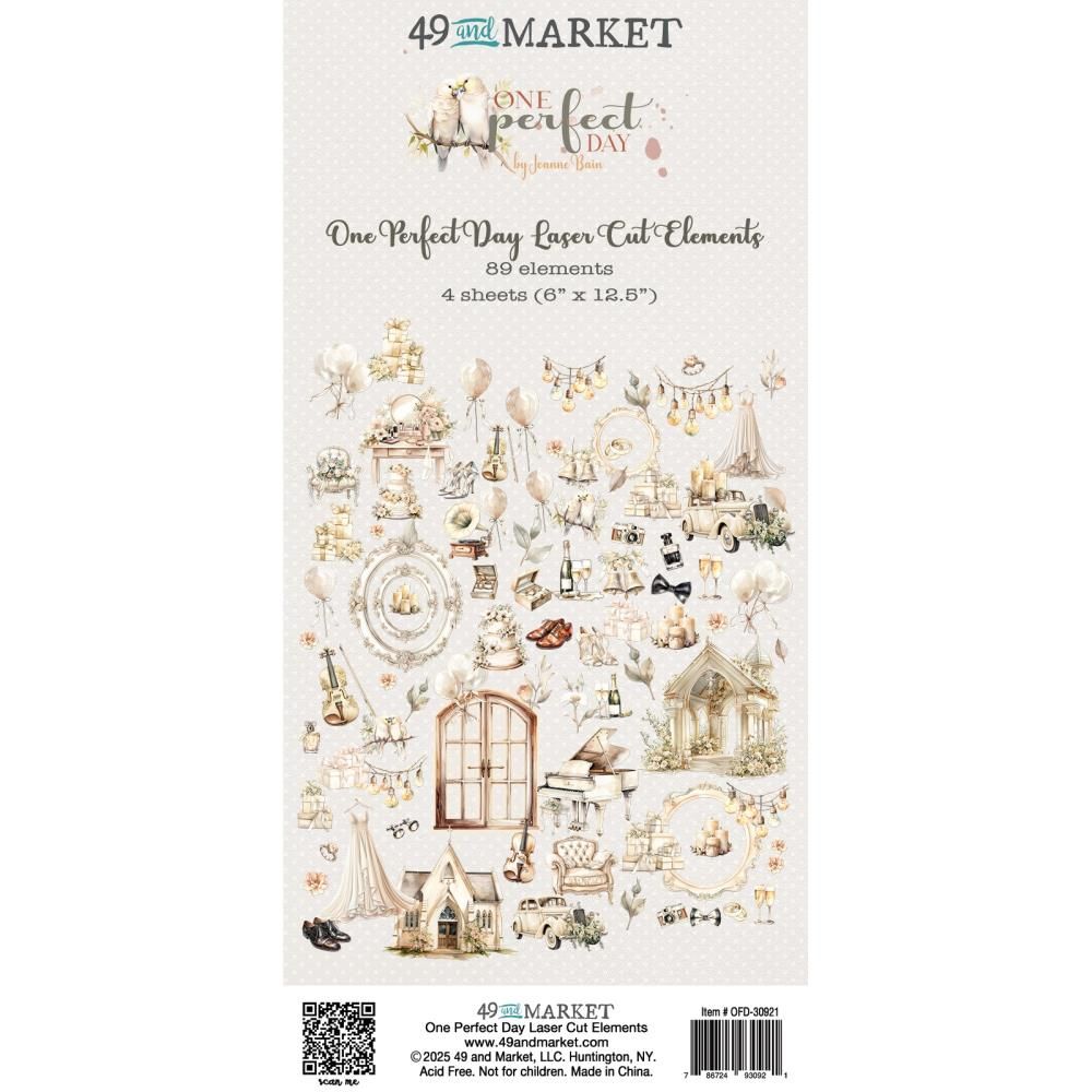49 &amp; Market - One Perfect Day Collection - Laser Cuts - Elements - OFD30921 - 89 pcs