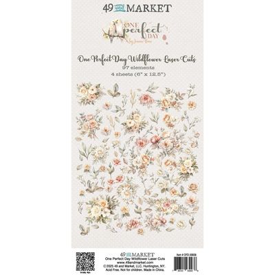 49 &amp; Market - One Perfect Day Collection - Laser Cuts - Wildflowers - 6 x 12 - OFD30938 - 97pcs
