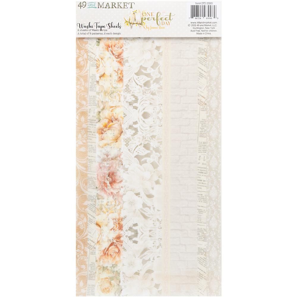 49 &amp; Market - One Perfect Day Collection - Washi Sheets - OFD30969 - 2 Sheets