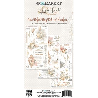 49 &amp; Market - One Perfect Day Collection - Rub On Transfers - 6&quot; x 12&quot; - OFD30914 - 3 Sheets