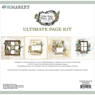 49 &amp; Market - Vintage Artistry - Nature Study Collection - Ultimate Page Kit - 12&quot; x 12&quot; - NS-41701 - 4 pages