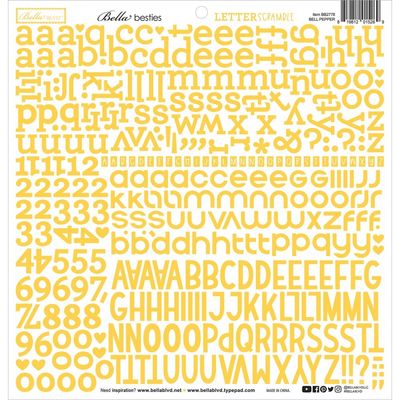 Bella BLVD - Bella Besties - Letter Scrambles - Bell Pepper - 12&quot; x 12&quot; - BB2778