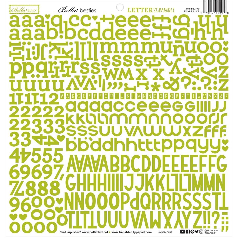 Bella BLVD - Bella Besties - Letter Scrambles - Pickle Juice - 12&quot; x 12&quot; - BB2779