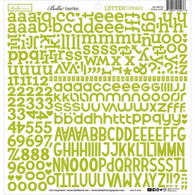 Bella BLVD - Bella Besties - Letter Scrambles - Pickle Juice - 12&quot; x 12&quot; - BB2779