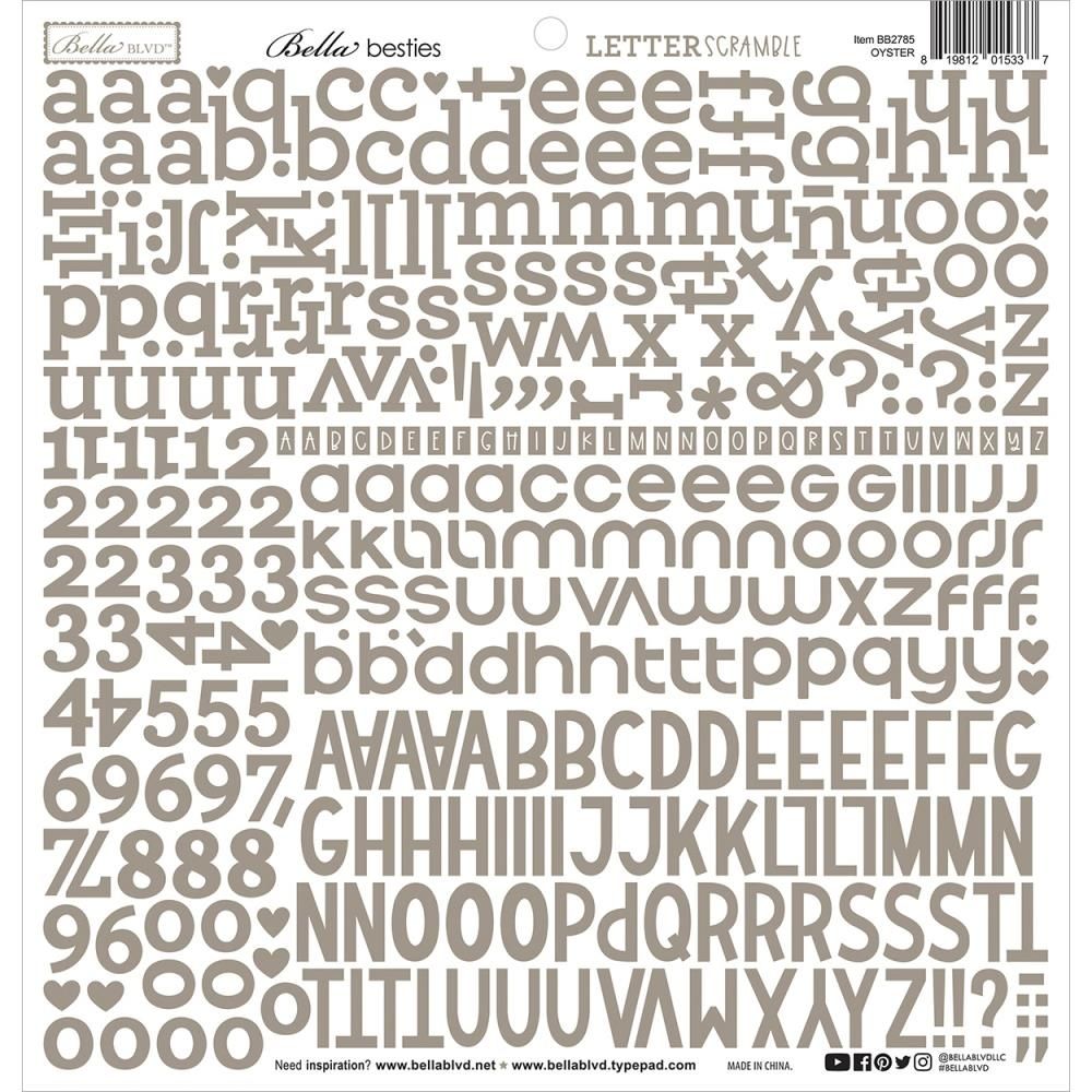 Bella BLVD - Bella Besties - Letter Scrambles - Oyster - 12&quot; x 12&quot; - BB2785