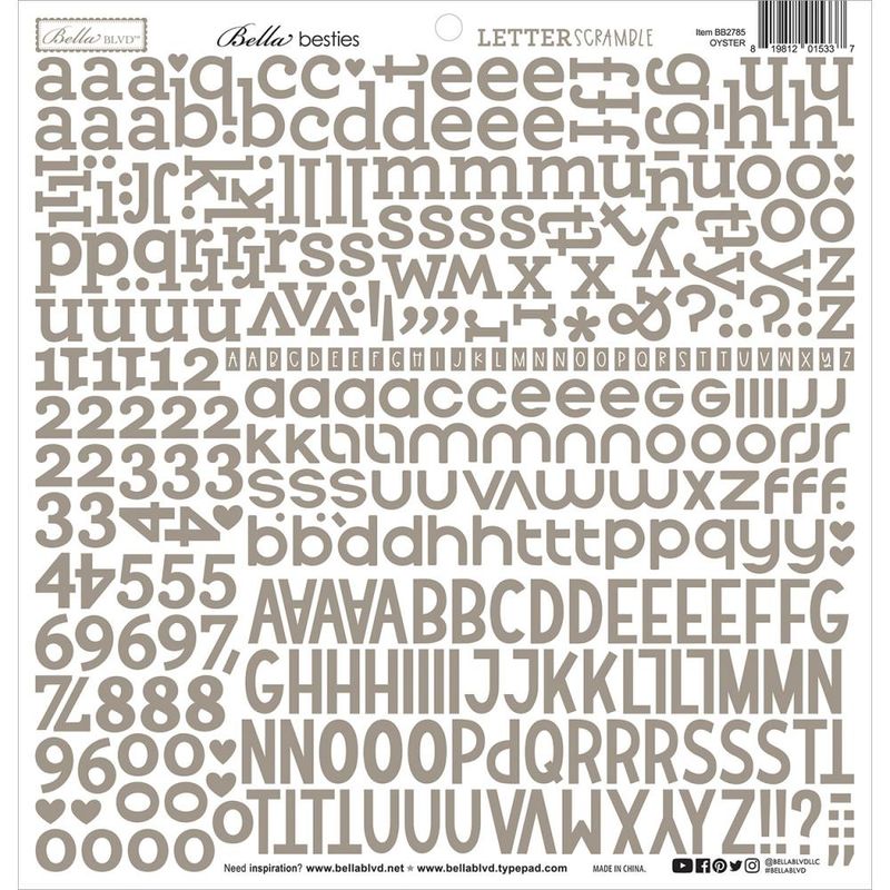 Bella BLVD - Bella Besties - Letter Scrambles - Oyster - 12